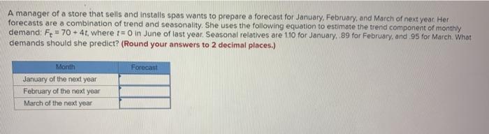 A manager of a store that sells and installs spas