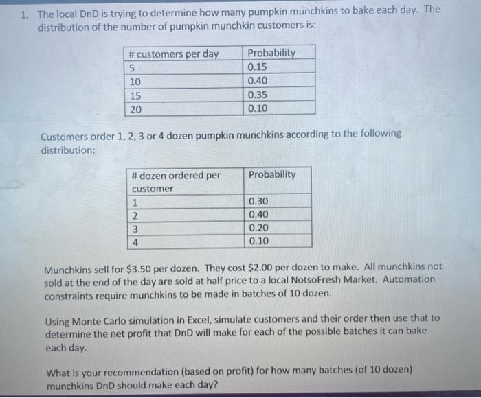 please use excel The local DnD is trying to