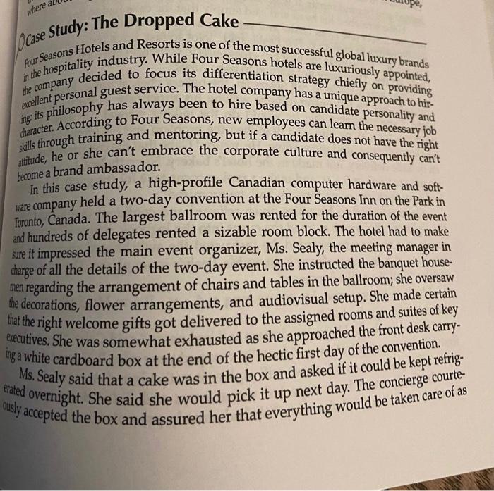 Please read the case study and respond to the 4