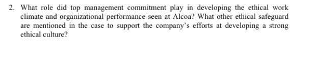 Case Study 3: Alcoa Core Values in Practice