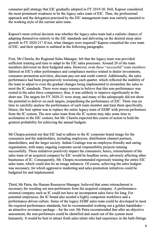 Based on the case study Essess by Indian Coatings