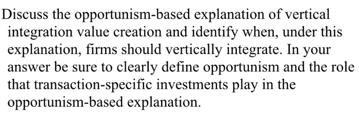 strategic managenent course Discuss the