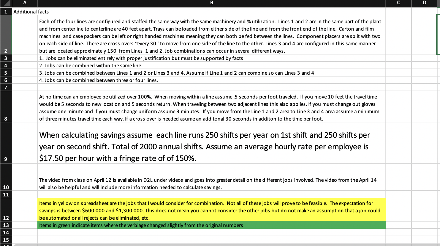 B D 1 Additional facts 2 Each of the four lines