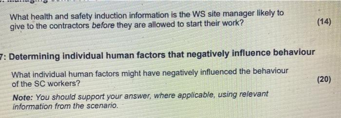 answer question 7 with 20 points SCENARIO An