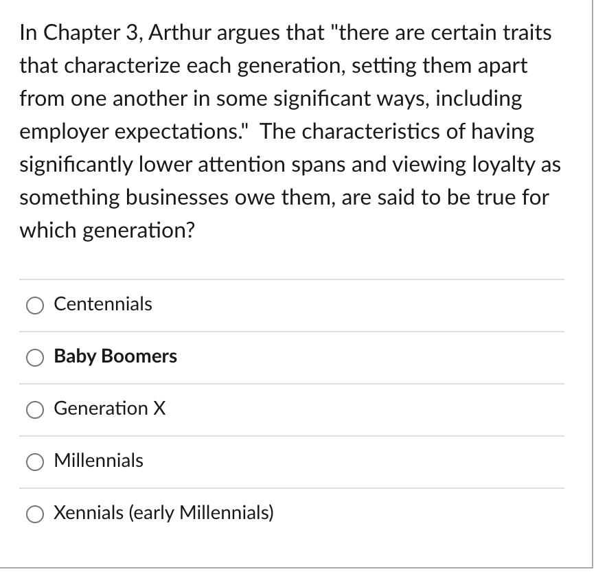 In Chapter 3, Arthur argues that "there are