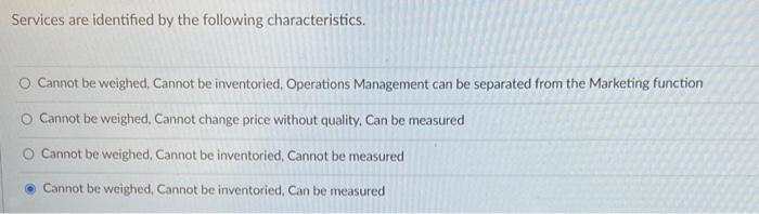 Services are identified by the following