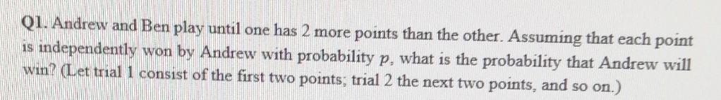 Please solve my question quickly. Q1. Andrew and