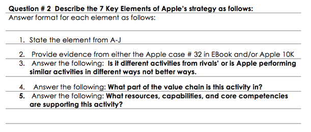 Question # 2 Describe the 7 Key Elements of