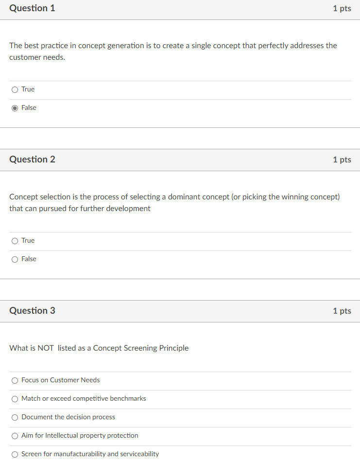 The best practice in concept generation is to