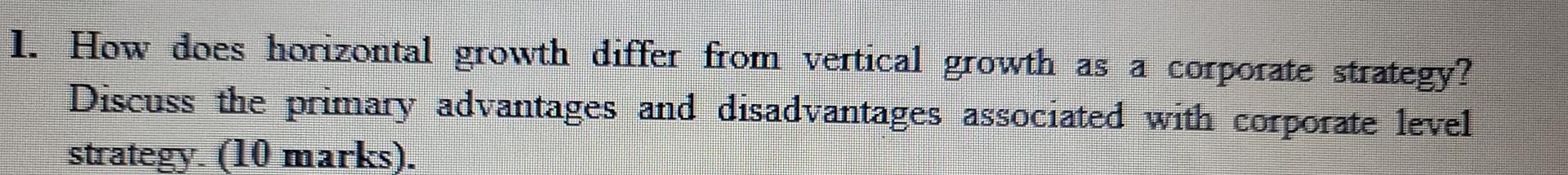 1. How does horizontal growth differ from