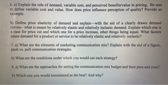 use the charts below for question 1 6. a) Explain