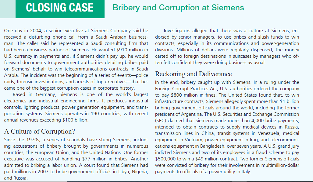 1. When doing business around the world, is it