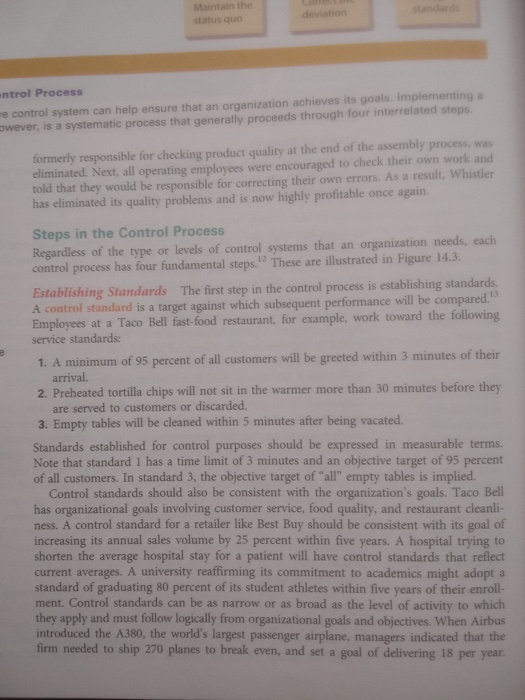 In one paragraph, define "control" in the