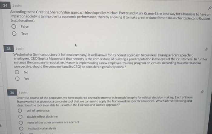 pls help. 34 1 point According to the Creating