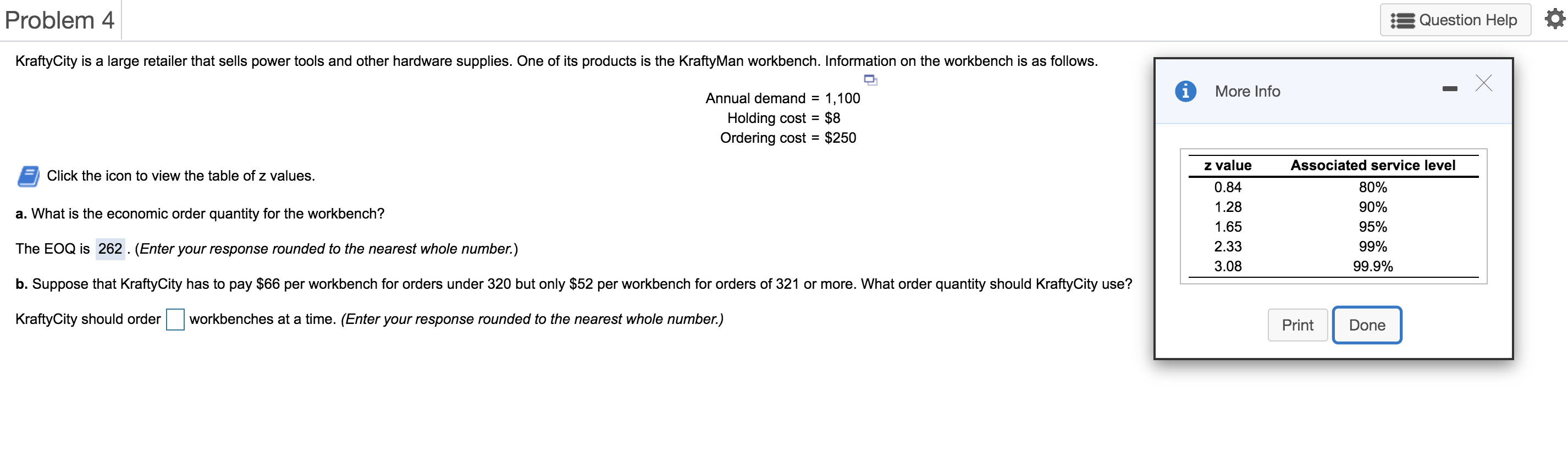 Problem 4 ::Question Help KraftyCity is a large