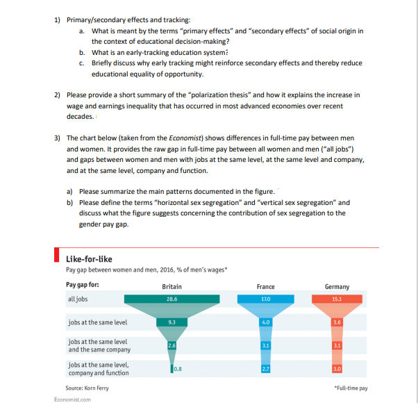 1) Primary/secondary effects and tracking: a.