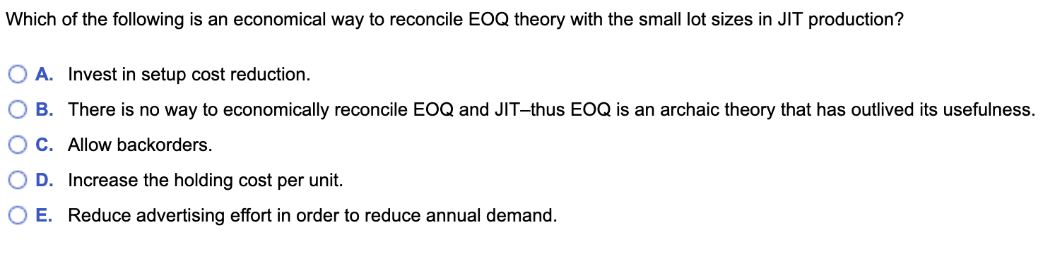 Which of the following is an economical way to