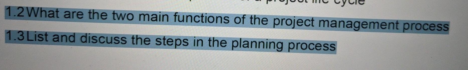 1.2 What are the two main functions of the