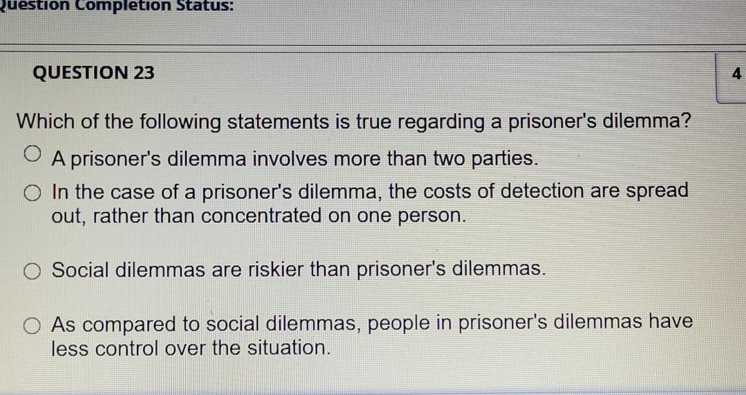 Ruestion Completion Status: QUESTION 23 4 Which