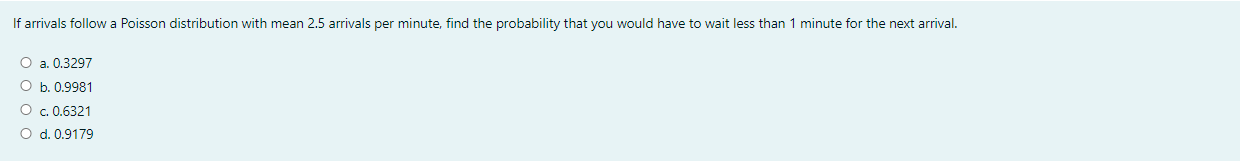 If arrivals follow a Poisson distribution with