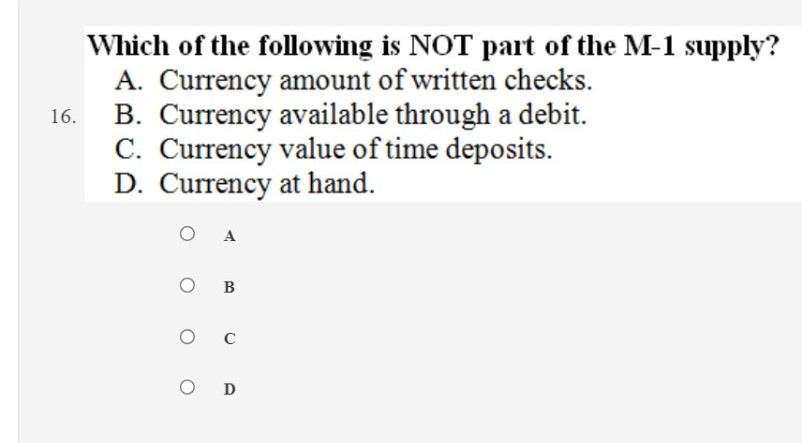 Which of the following is NOT part of the M-1