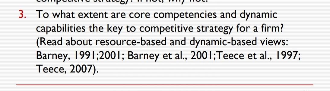 3. To what extent are core competencies and