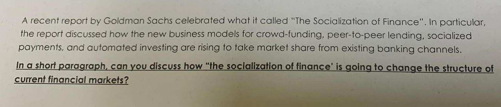 A recent report by Goldman Sachs celebrated what