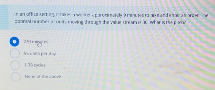 In an office setting, it takes a worker