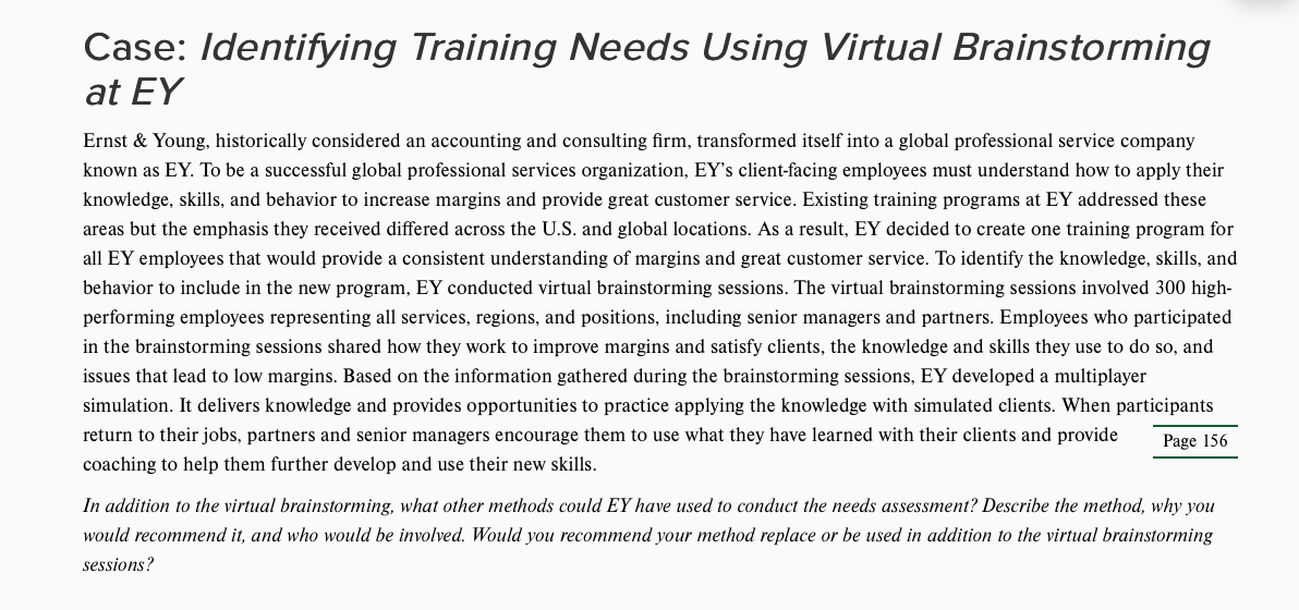 Case: Identifying Training Needs Using Virtual