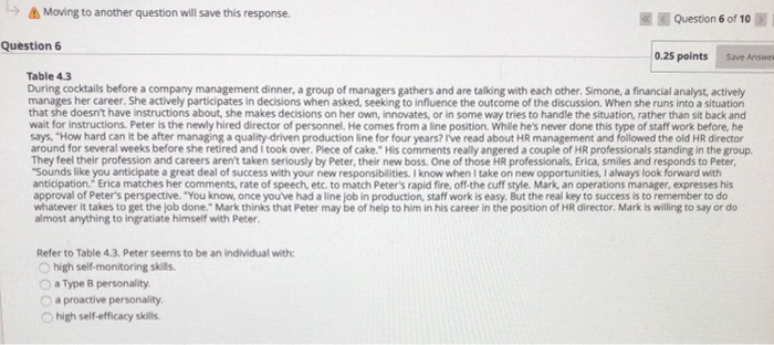 Moving to another question will save this