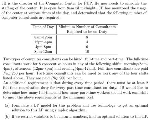 Determine the Objective Function and constraints.