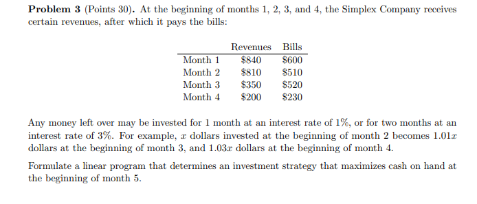 Industrial Engineering Question Problem 3 (Points