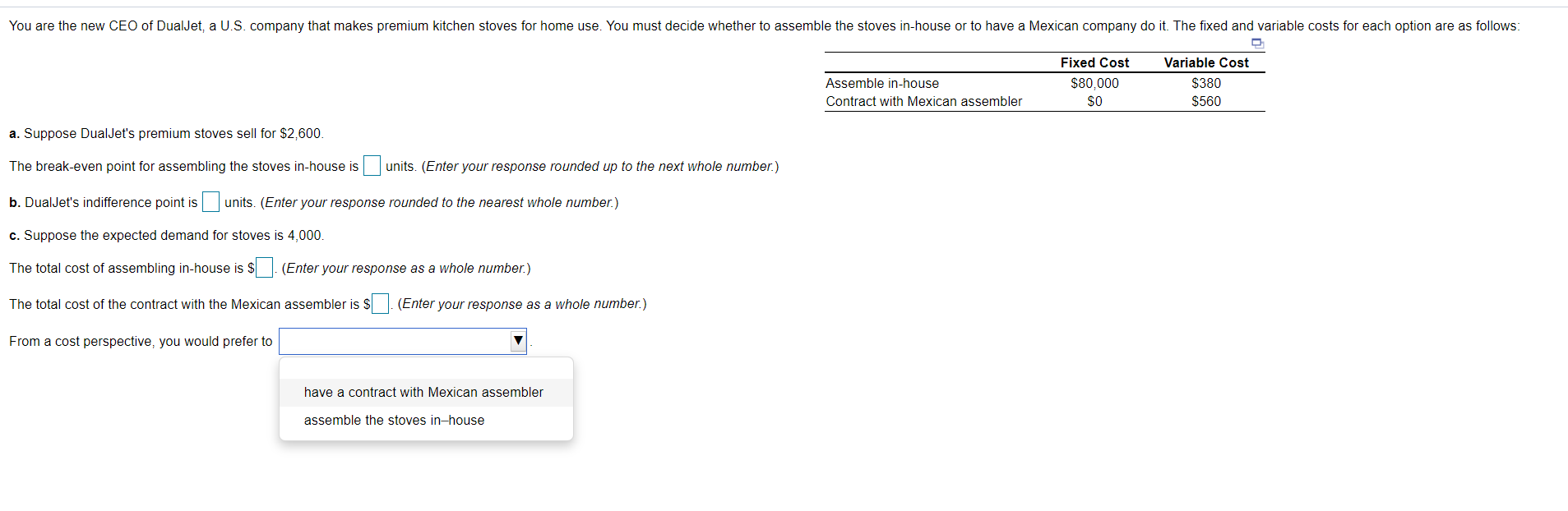 You are the new CEO of DualJet, a U.S. company