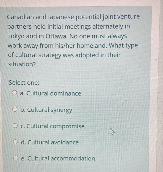 Canadian and Japanese potential joint venture