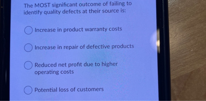 The MOST significant outcome of failing to