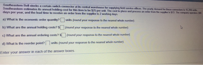 Southeastern Bell stocks a certain switch