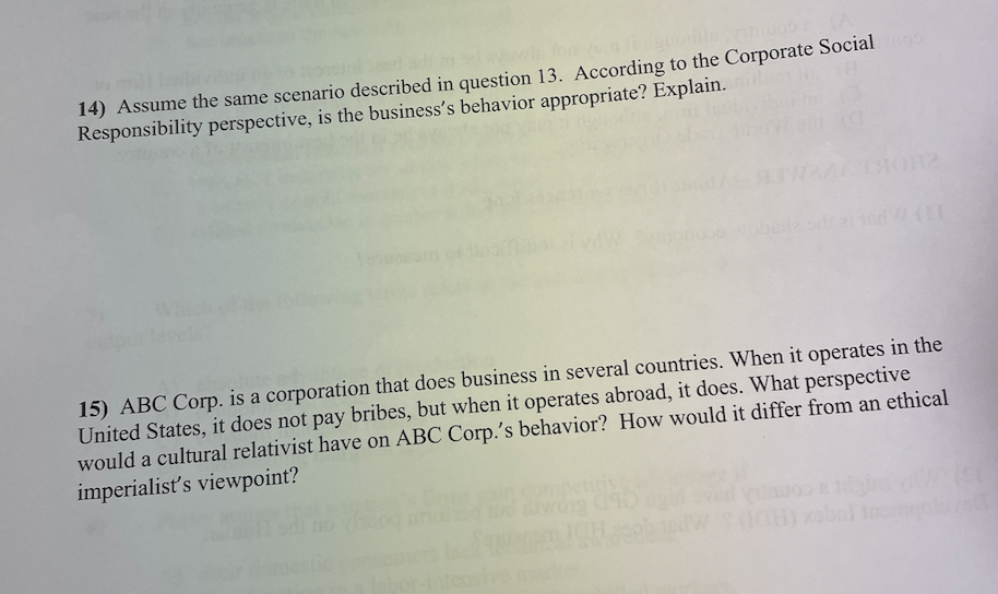 14) Assume the same scenario described in