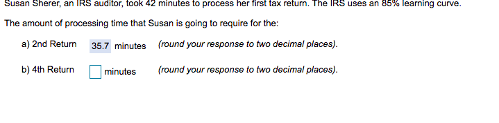 Susan Sherer, an IRS auditor, took 42 minutes to