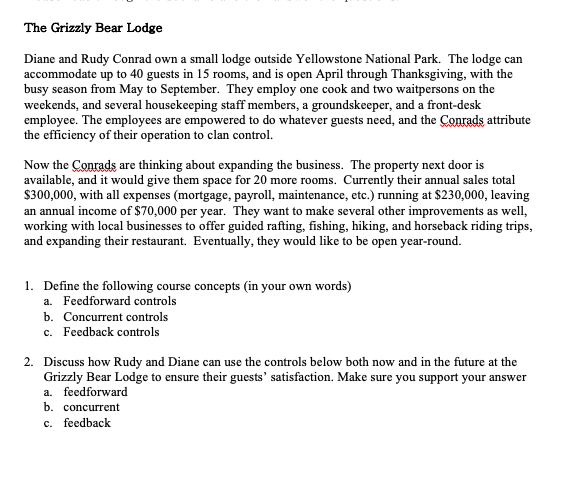 The Grizzly Bear Lodge Diane and Rudy Conrad own