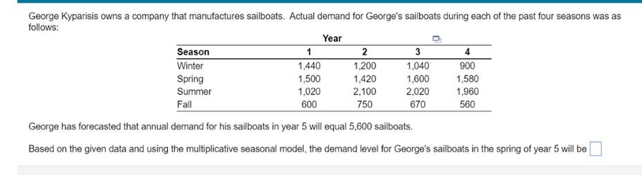 George Kyparisis owns a company that manufactures