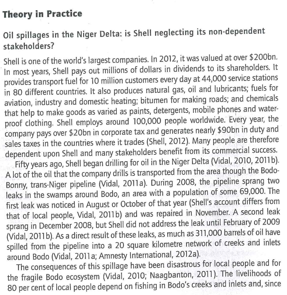 Need these parts from this case study for ethic