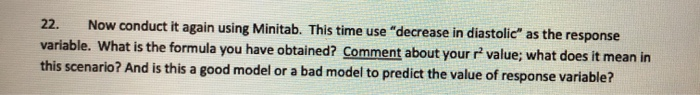 22. Now conduct it again using Minitab. This time