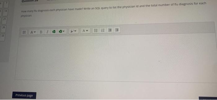 Question 20 How many u dugnasis each physician