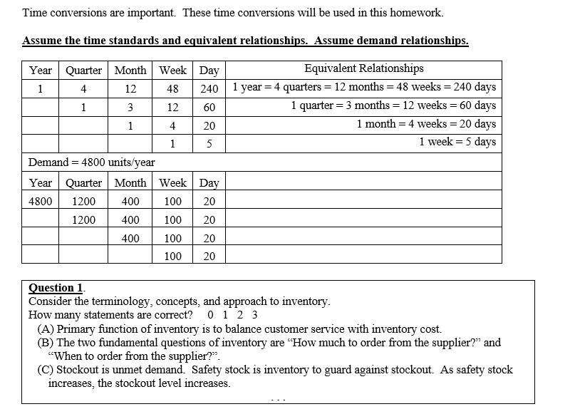 Time conversions are important. These time