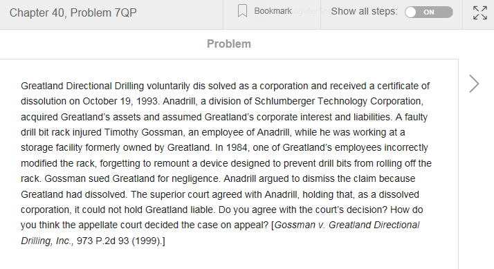 analyze the cases in the Questions and Problems: