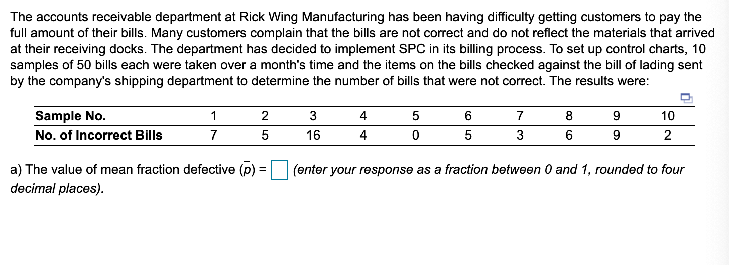 b) UCLp = LCLp = c) The process has been in