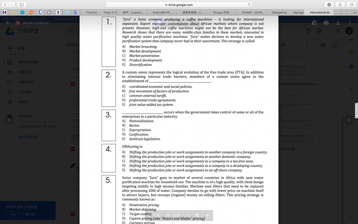 give me these five question answer, only answer.