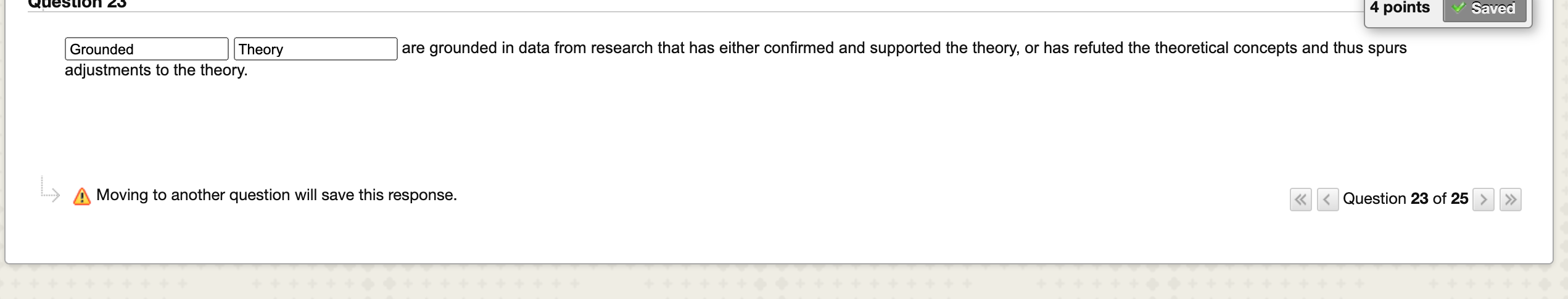 4 points Saved are grounded in data from research