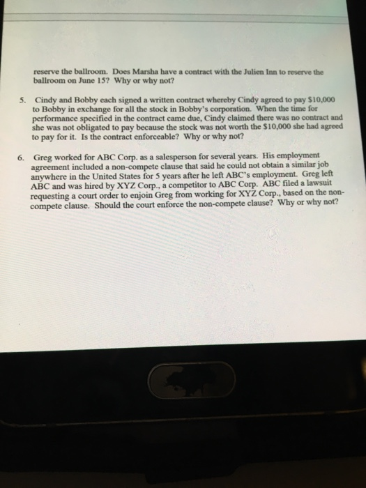 please answer question 5 reserve the ballroom.