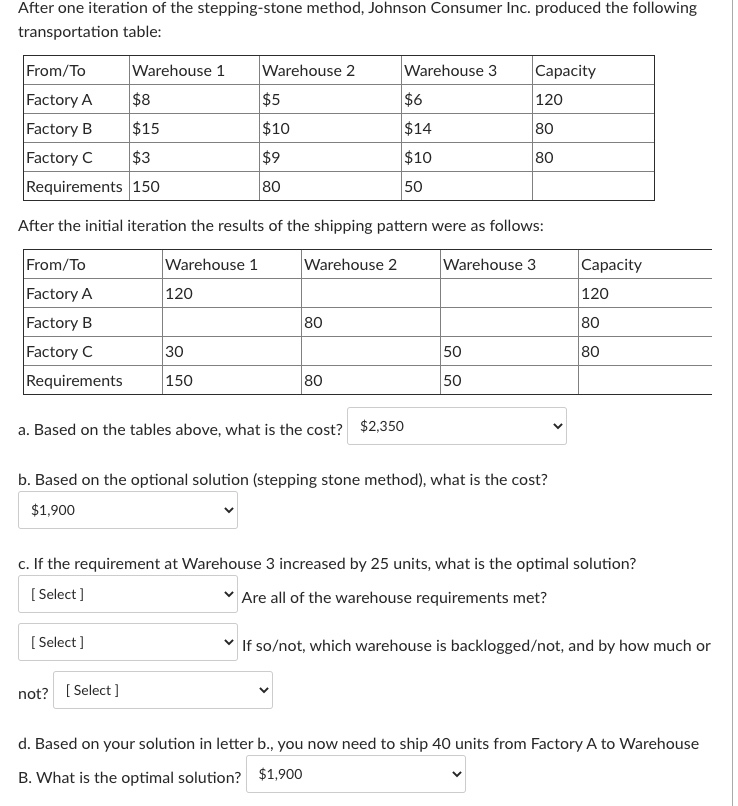 After one iteration of the stepping-stone method,